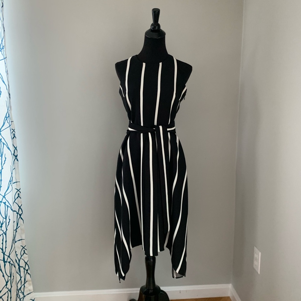 Banana Republic Striped Handkerchief Hemline Dress